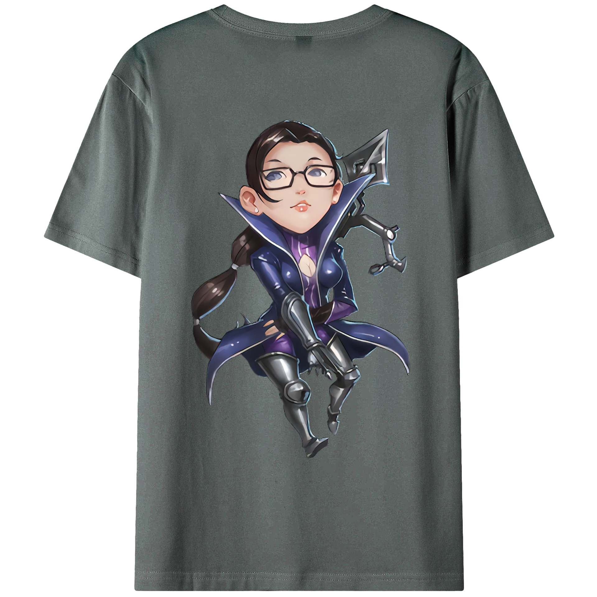 （画像用） リーグ・オブ・レジェンド League of Legends LOL 綿100％ メンズ半袖Tシャツ（バックプリント） 通気性